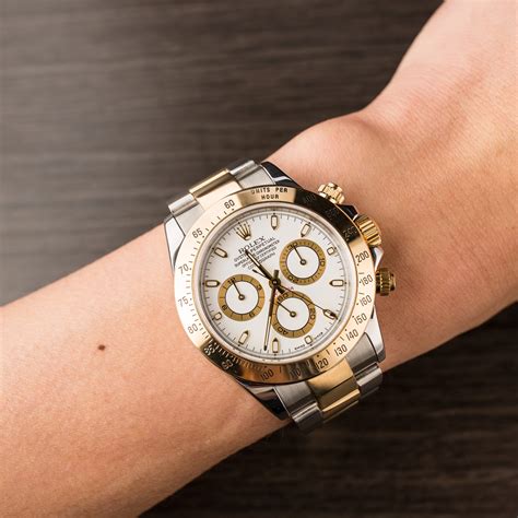 2001 rolex daytona stainless &|Rolex daytona gold edition.